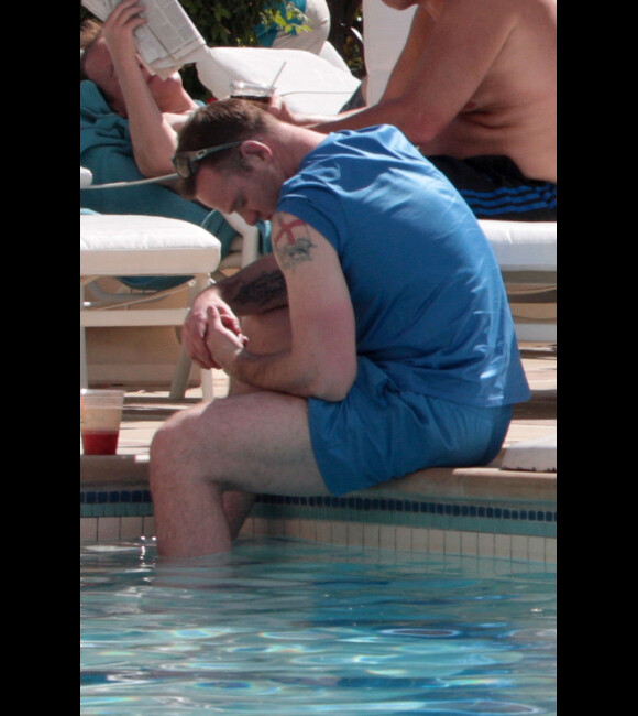Wayne Rooney en pleine réflexion à Las Vegas le 17 mai 2012