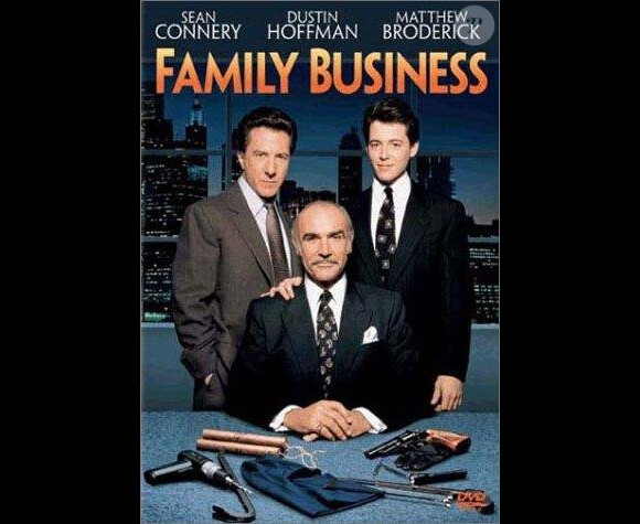 Dustin Hoffman, Matthew Broderick, Sean Connery et Janet Carroll dans Family Business de Sidney Lumet, en 1989.