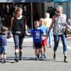 Sharon Stone et ses trois enfants Roan, Laird et Quinn le 27 octobre 2011 à Los Angeles