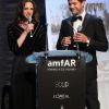 Asia Argento et Joshua Jackson à la soirée de l'amfAR, au Festival de Cannes le 24 mai 2012.