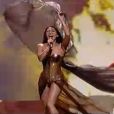 Anggun interprète son single  Echo (You and I)  sur le plateau de l'Eurovision, le samedi 26 mai 2012.