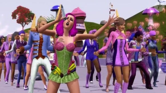 Katy Perry a rejoint en janvier 2012 l'univers des Sims 3 avec l'extension Showtime.