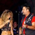 Alejandro Sanz en duo avec Shakira en juin 2005 à Madrid