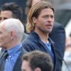 Brad Pitt sur le tournage de World War Z de Marc Forster, en août 2011 à Glasgow, Écosse.