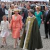 La famille royale en la cathédrale d'Oslo lors de la célébration des 75 ans de Harald V de Norvège et de Sonja de Norvège le 31 mai 2012