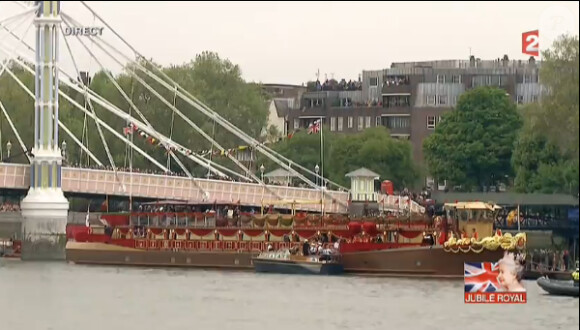 La Barge Royale, navire de la reine Elizabeth II. 3 juin 2012