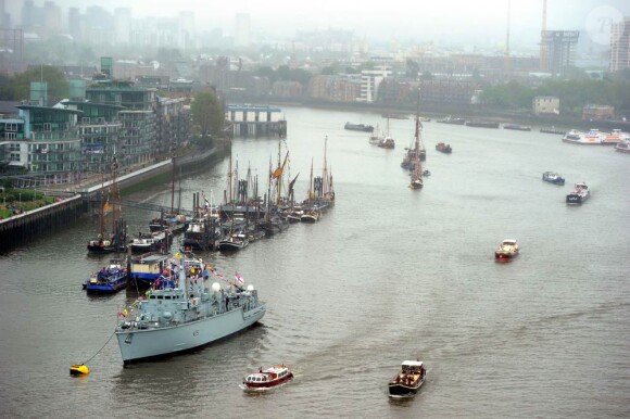 Ambiance à Londres lors de la deuxième journée de festivités organisées dans le cadre du jubilé de diamant de la reine Elizabeth II, le 3 juin 2012.