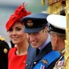 Le duc et la duchesse de Cambridge, à Londres, à l'occasion de la grande parade organisée pour le jubilé de diamant de la reine Elizabeth II, le 3 juin 2012.