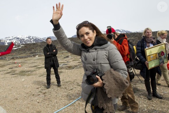 La princesse Mary de Danemark lors de son déplacement au Groenland (4-7 juin 2012) dans le cadre de son action contre les intimidations à l'école.