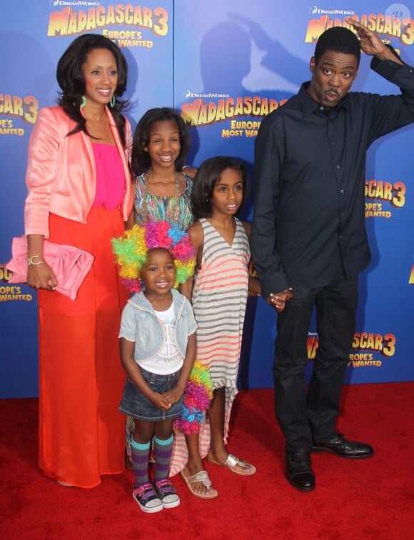 Chris Rock en famille à la première de Madagascar 3, à New York le 7 juin 2012