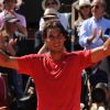 Rafael Nadal vainqueur lors de la demi-finale hommes du tournoi de tennis de Roland Garros le vendredi 8 juin 2012