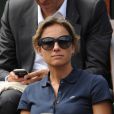 Anne-Sophie Lapix lors de la demi-finale hommes du tournoi de tennis de Roland Garros le vendredi 8 juin 2012