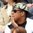 Jay-Z lors de la demi-finale hommes du tournoi de tennis de Roland Garros le vendredi 8 juin 2012