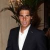 Rafael Nadal célèbre son septième titre acquis à Roland-Garros entouré de ses proches à l'hôtel Intercontinental de Paris le 11 juin 2012