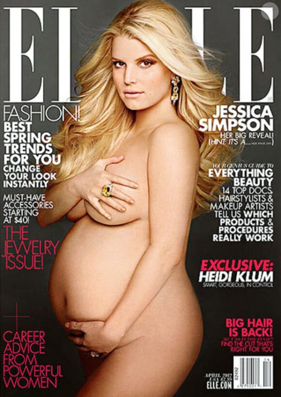 Jessica Simpson en couverture du magazine Elle (2012).