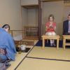 La princesse Mathilde de Belgique lors de la cérémonie du thé au Musée Nezu le 10 juin 2012, à Tokyo.