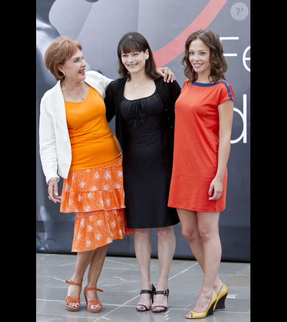 Cecilia Hornus, Pascale Roberts et Dounia Coesens de Plus belle la vie au 52e Festival de télévision de Monte-Carlo, le 13 juin 2012