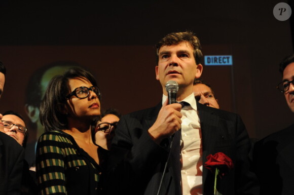 Audrey Pulvar et Arnaud Montebourg en octobre 2011 à Paris