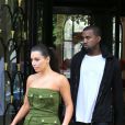 Discrets, Kanye West et Kim Kardashian sortent de leur hôtel George V, à Paris le 17 juin 2012