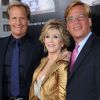 Jeff Daniels, Jane Fonda et Aaron Sorkin lors de l'avant-première de la série The Newsroom, à Los Angeles le 20 juin 2012.