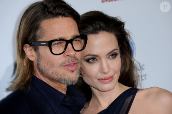 Angelina Jolie et Brad Pitt en décembre 2011 à Los Angeles.