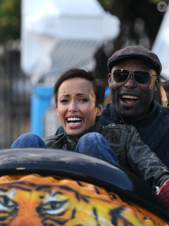 Sonia Rolland et Jimmy Jean-Louis participent à la Kermesse aux Etoiles, en ouverture de la Fête des Tuileries, à Paris, le vendredi 22 juin 2012.