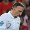 Franck Ribéry lors de la défaite de l'équipe de France face à l'Espagne en quart de finale de l'Euro 2012 à Donetsk le 23 juin 2012