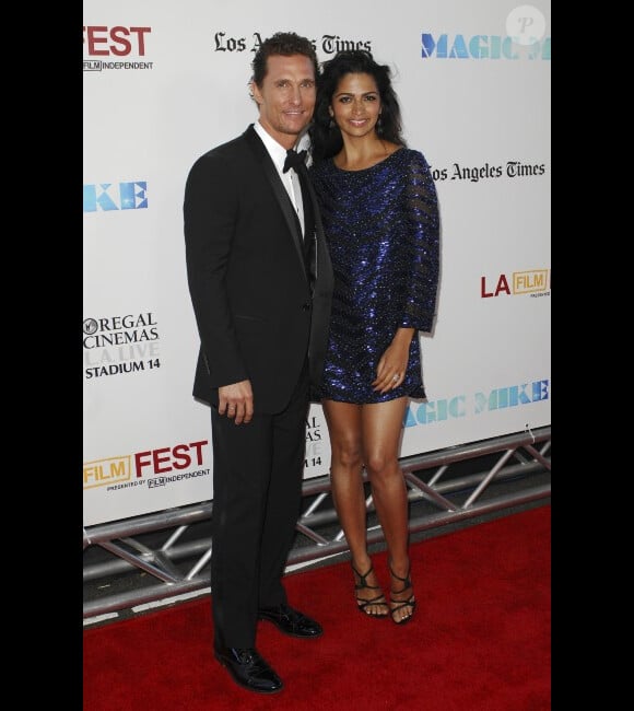 Matthew McConaughey et sa femme Camilla Alves à l'avant-première de Magic Mike, le 24 juin 2012 à Los Angeles.