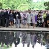 La reine Margrethe II de Danemark, entourée de son mari le prince Henrik (le bras en écharpe), de la princesse Mary, du prince Joachim et de la princesse Marie, et de la princesse Benedikte, donnait dans l'après-midi du 19 juin 2012 à Fredensborg la garden party 'Le Danemark bénévole', pour rendre hommage à l'action des bénévoles du pays.