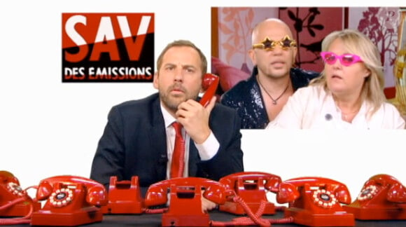 Valérie Damidot et Pascal Obispo dans le SAV des émissions spécial guests du lundi 25 juin 2012 sur Canal+