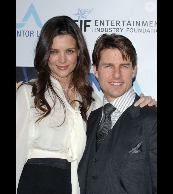 Katie Holmes et Tom Cruise, en mars 2007 à Los Angeles.