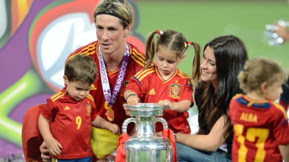 Euro 2012 : Fernando Torres, champion d'Europe entouré de ses adorables enfants