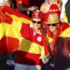 L'infante Elena d'Espagne s'était parée des couleurs du drapeau pour accueillir à Madrid la Roja, victorieuse de l'Euro 2012, le 2 juillet 2012.