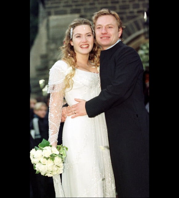Kate Winslet lors de son mariage avec Jim Threapleton en 2001