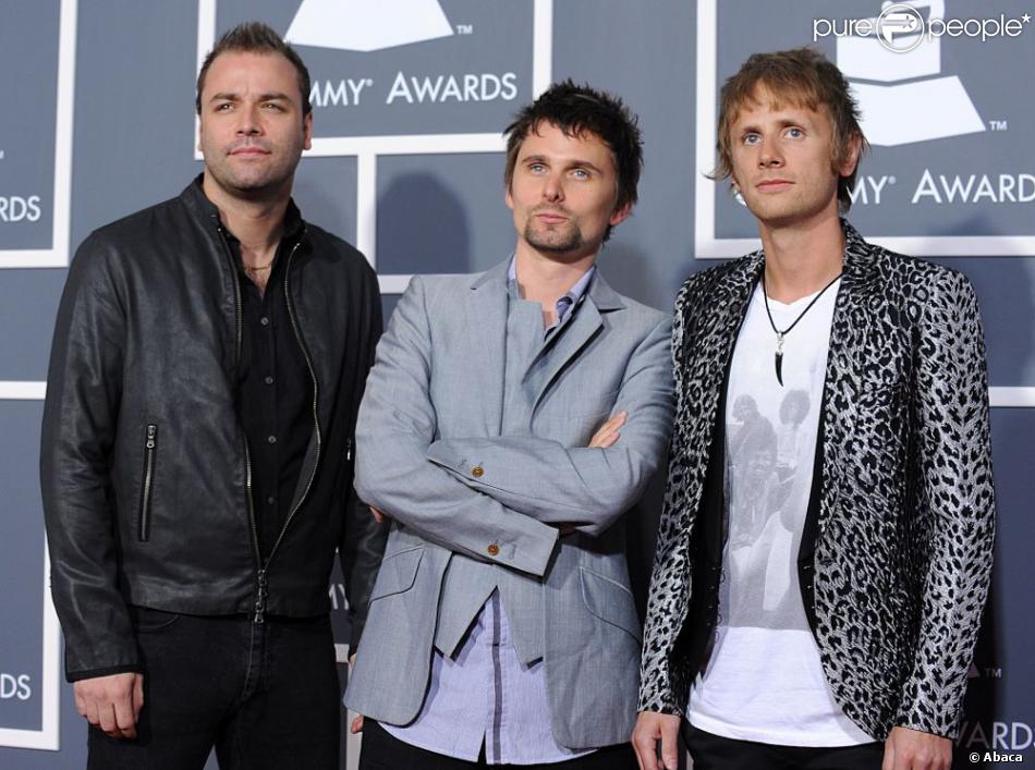 Le trio Muse aux Grammy Awards à Los Angeles, le 13 février 2011.