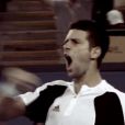 Novak Djokovic dans cette image extraite du clip  Survival , l'hymne des Jeux Olympiques signé par le trio Muse, juillet 2012.