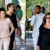 Kourtney Kardashian, Scott Disick et leur fils Mason en balade avec Kim Kardashian et Kanye West à Los Angeles, le 30 juin 2012.