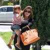 Kourtney Kardashian et son fils Mason en balade à Los Angeles, le 30 juin 2012.