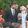 Gerard Piqué lors du mariage d'Andrès Iniesta et Anna Ortiz le 8 juillet 2012 au château Castillo de Tamarit en Tarragone