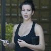 Kim Kardashian sort de sa salle de gym à Los Angeles le 8 juillet 2012