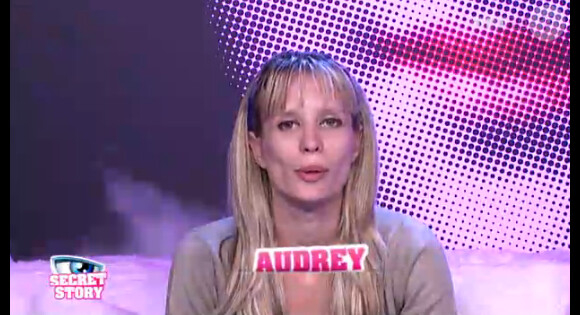 Audrey dans la quotidienne de Secret Story 6 le lundi 9 juillet 2012 sur TF1