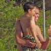 Képler Laveran Lima Ferreira dit Pepe et sa compagne Ana Sofia profitent de leurs vacances le 7 juillet 2012 sur l'île de Minorque avant la naissance de leur premier enfant prévue pour la fin de l'été