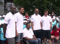 Parker, Tsonga, Estanguet : Sourires et éclats de rire au milieu des enfants