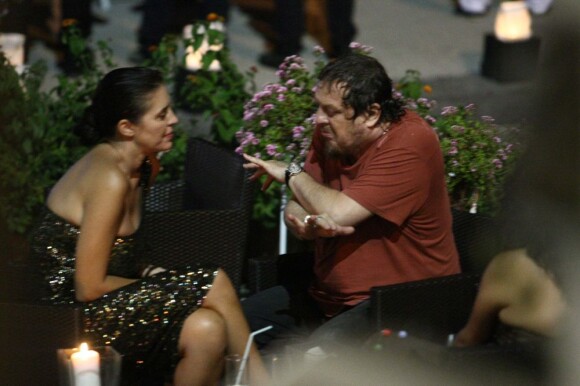 Zucchero et l'actrice italienne Gisella Marengo lors du festival Global Ischia le 8 juillet 2012