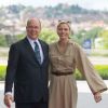 Le prince Albert de Monaco et la princesse Charlene à Stuttgart le 10 juillet 2012 au deuxième jour de leur visite officielle en Allemagne.