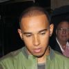 Lewis Hamilton à la sortie du Funky Buddha à Londres dans la nuit du mardi 10 au mercredi 11 juillet 2012