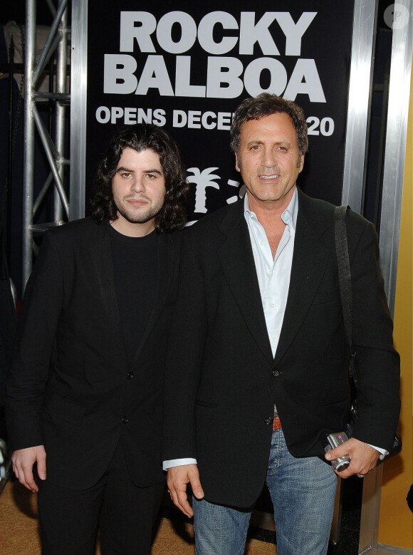 Sage Stallone, fils de Sylvester Stallone, en décembre 2006 à Los Angeles pour l'avant première de Rocky Balboa