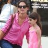 Katie Holmes et Suri Cruise dans les rues de New York, le 15 juillet 2012 - Mère et fille sont allées dans une animalerie