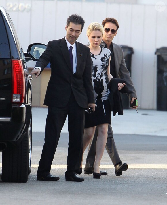 Anna Paquin et Stephen Moyer dans le quartier de Venice, Los Angeles, le 17 juillet 2012.