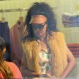 Un petit détour par la boutique Prada pour Rihanna, qui est descendue de son yacht pour une séance shopping. Porto Cervo, le 17 juillet 2012.
